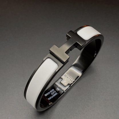 [Vicky]H BRACELET 12MM BLACK WHITE CERAMIC