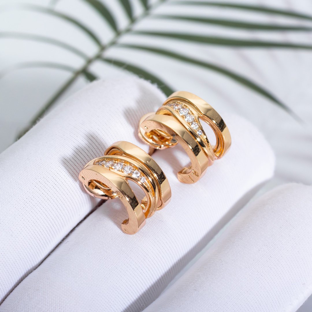[Vicky]ZERO 1 PINK GOLD DIAMONDS EARRINGS