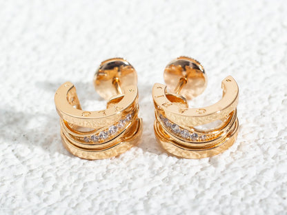 [Vicky]ZERO 1 PINK GOLD DIAMONDS EARRINGS