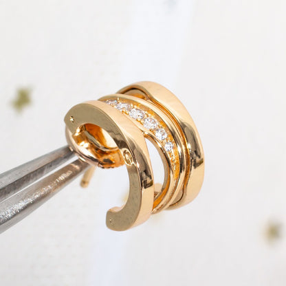 [Vicky]ZERO 1 PINK GOLD DIAMONDS EARRINGS