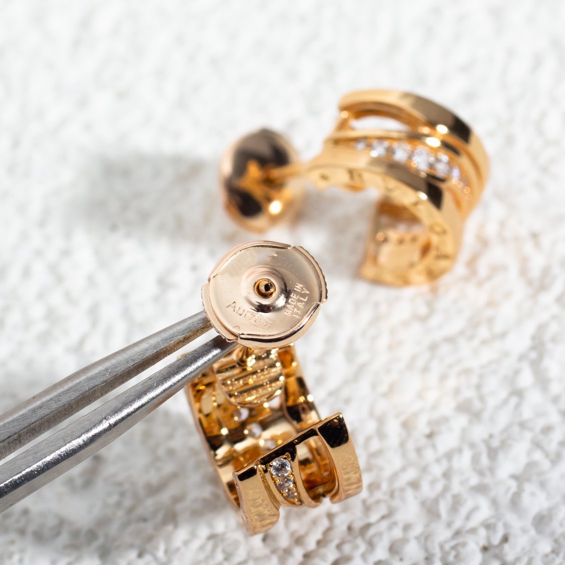 [Vicky]ZERO 1 PINK GOLD DIAMONDS EARRINGS