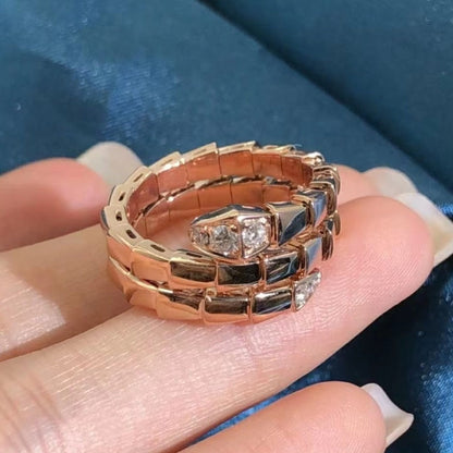 [Vicky]SERPENTS DOPPELREIHIGER DIAMANTRING