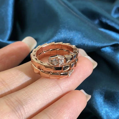 [Vicky]SERPENTS DOPPELREIHIGER DIAMANTRING