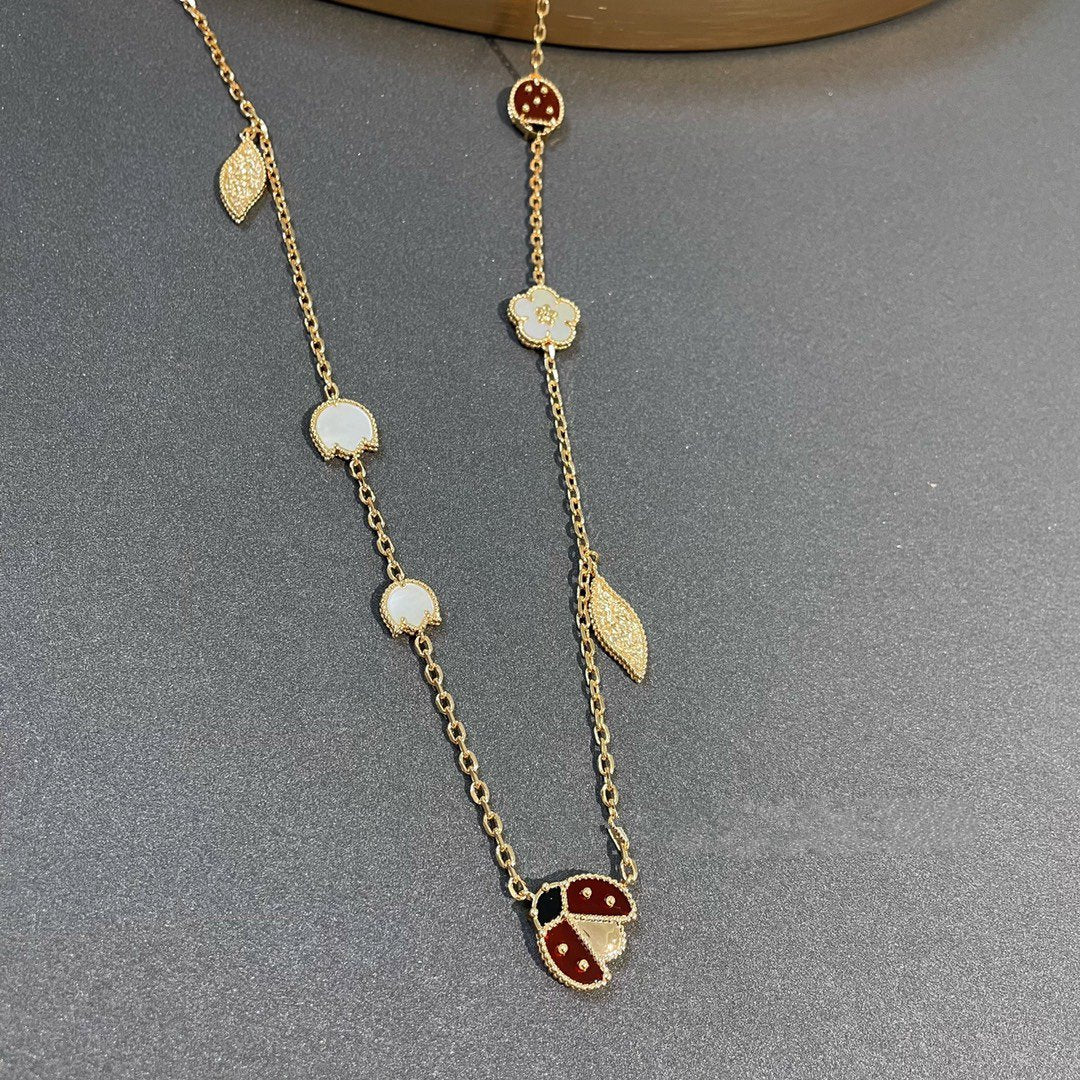 [Vicky]LUCKY SPRING 15 MOTIFS GOLD NECKLACE