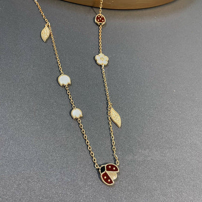 [Vicky]LUCKY SPRING 15 MOTIFS GOLD NECKLACE