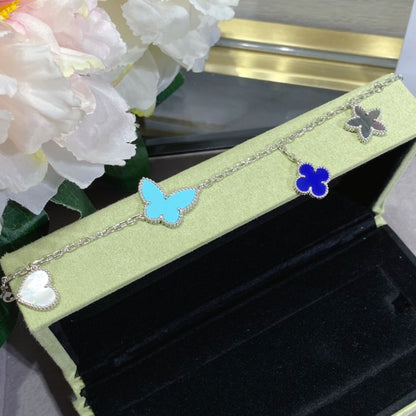 [Vicky]LUCKY SPRING SILVER BRACELET 4 MOTIF