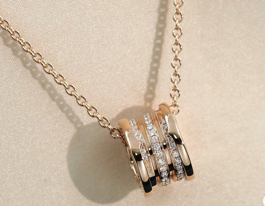 [Vicky]ZERO 1 PINK GOLD DIAMOND NECKLACE