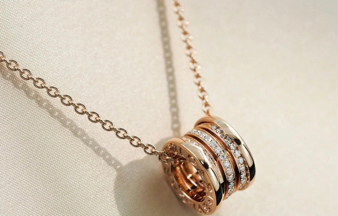 [Vicky]ZERO 1 PINK GOLD DIAMOND NECKLACE