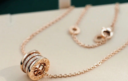[Vicky]ZERO 1 PINK GOLD DIAMOND NECKLACE