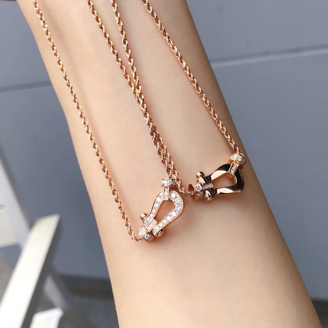 [Vicky]FORCE 10 PINK GOLD DIAMOND NECKLACE