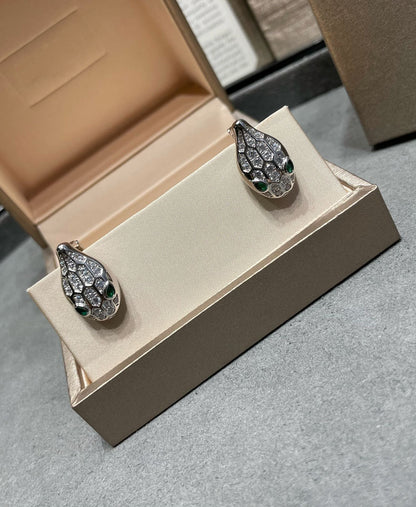 [Vicky]SERPENT DIAMOND STUD EARRINGS