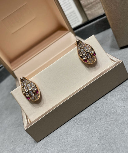 [Vicky]SERPENT DIAMOND STUD EARRINGS
