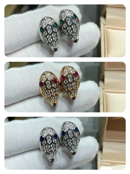 [Vicky]SERPENT DIAMOND STUD EARRINGS