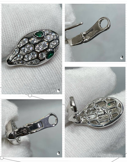 [Vicky]SERPENT DIAMOND STUD EARRINGS