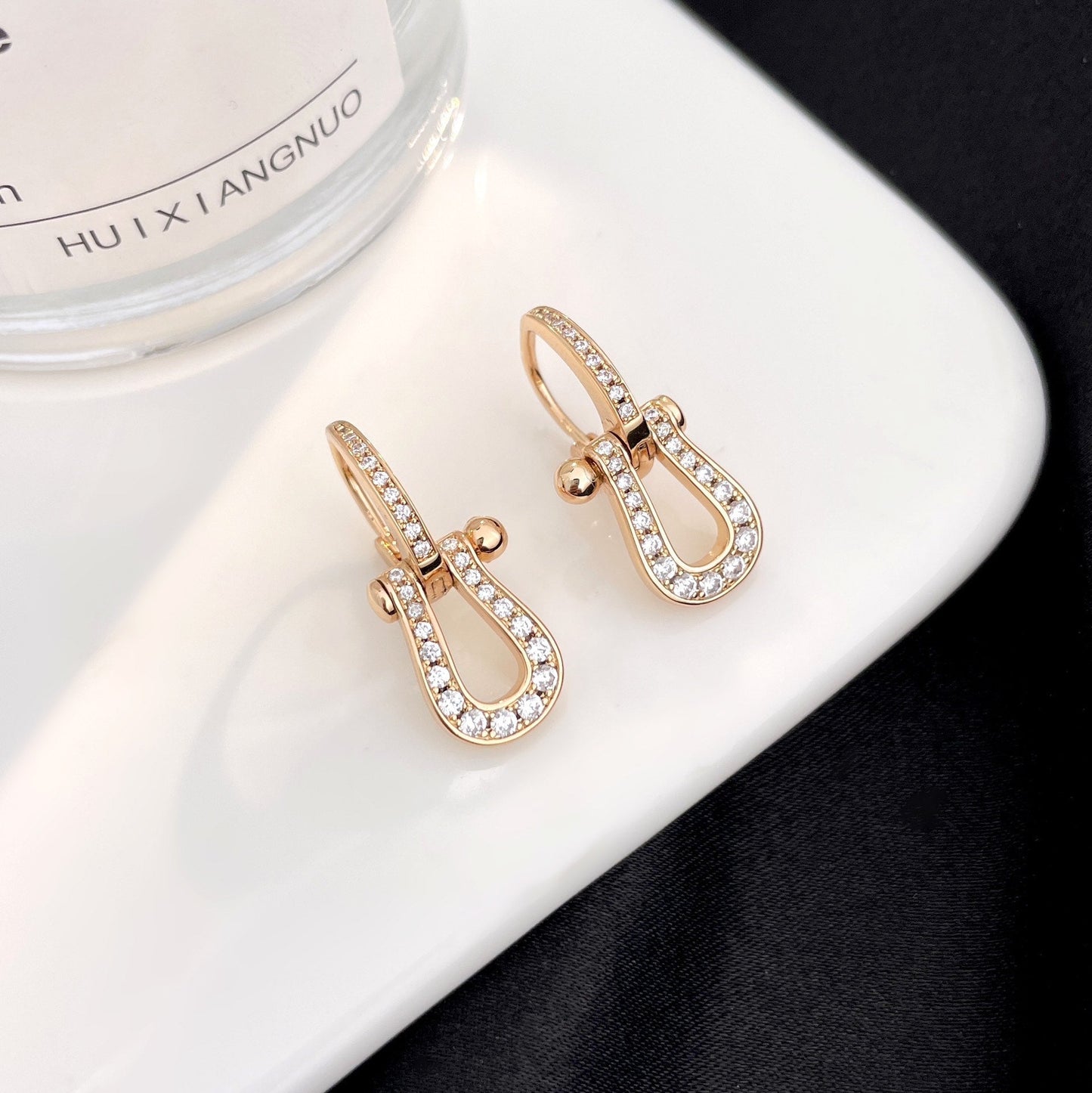 [ヴィッキー]フォース10 フルダイヤモンドドロップピアス ミディアムモデル