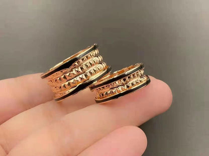 [Vicky]ZERO 1 ROCK SCHWARZE KERAMIK ROSA GOLD GROSSES MODELL
