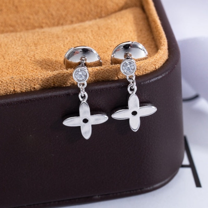 [Vicky]VIDYLLE SILVER DIAMOND MINI DROP EARRINGS – Royal Vicky Jewelry