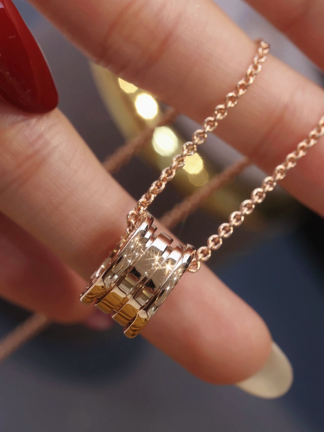 [Vicky]ZERO 1 PINK GOLD NECKLACE