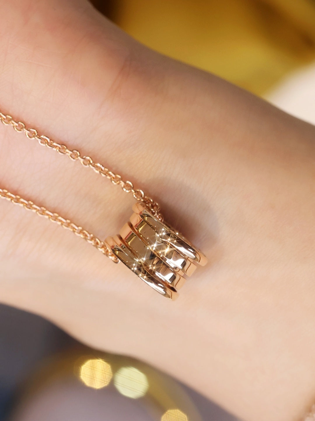 [Vicky]ZERO 1 PINK GOLD NECKLACE