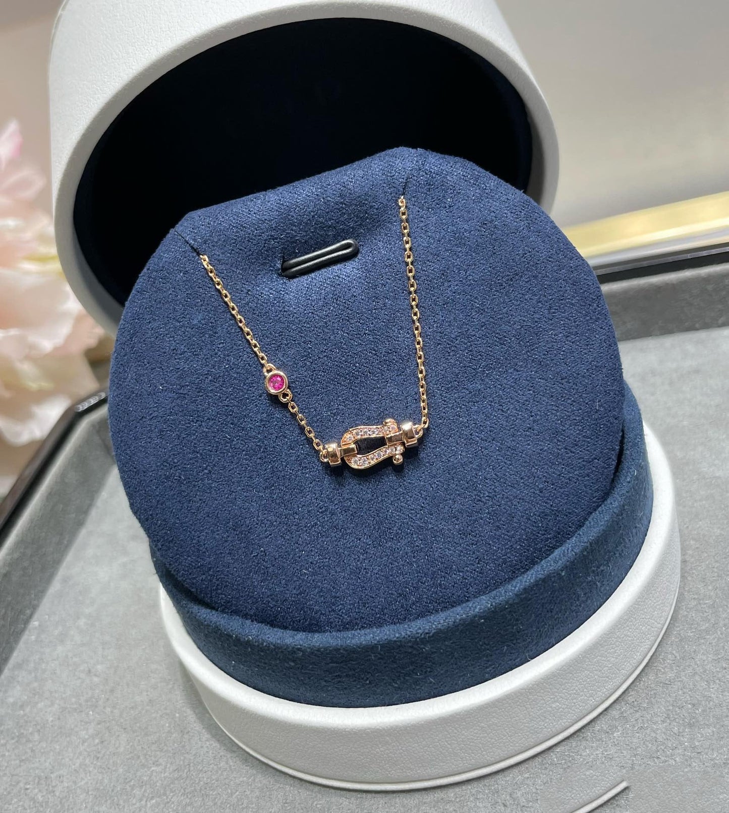 [ヴィッキー]フォース10 ダイヤモンド チェーンリンク ピンクゴールド ブレスレット
