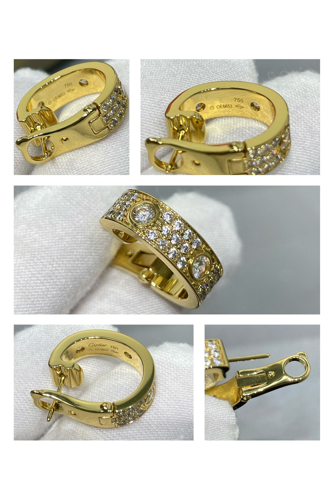 [Vicky]LOVE 5.5MM DIAMOND PAVED EARRINGS