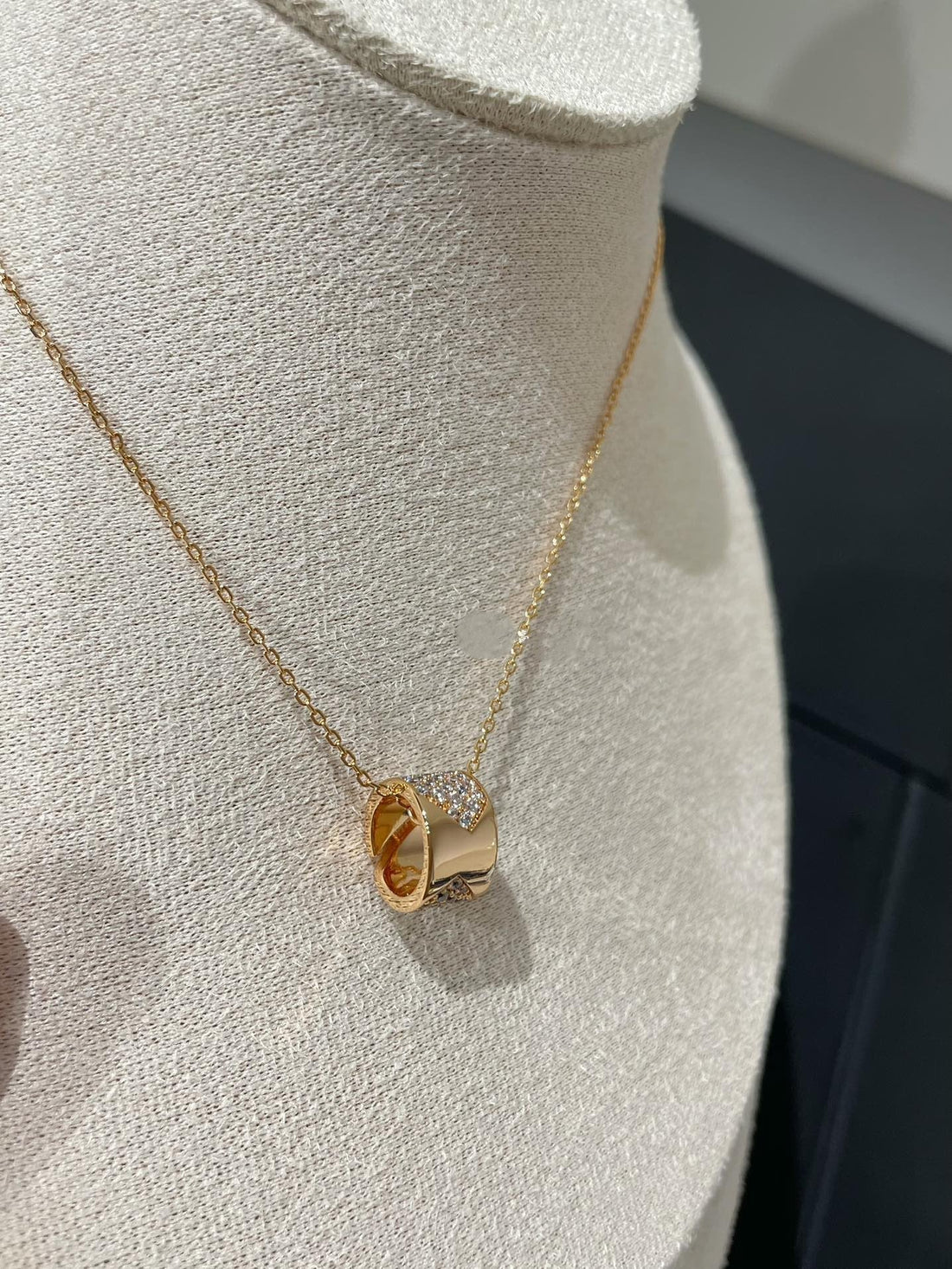 [Royal&Vicky]LIENS EVIDENCE DIAMOND PAVED NECKLACE