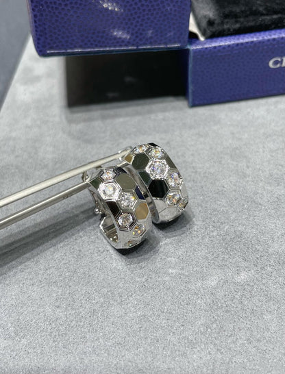 [Vicky]BEE LOVE DIAMOND HOOP EARRINGS