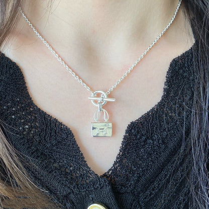 [Vicky]CONSTANCE PEDANT SILVER NECKLACE