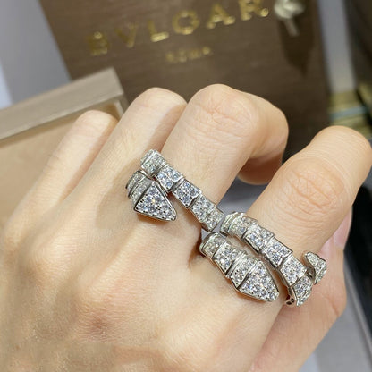 [Vicky]SERPENTI RING SILVER DIAMOND PAVED