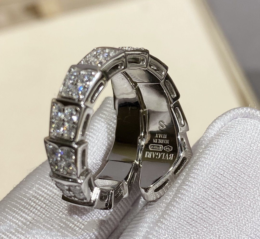 [Vicky]SERPENTI RING SILVER DIAMOND PAVED