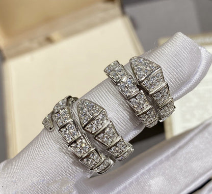 [Vicky]SERPENTI RING SILVER DIAMOND PAVED