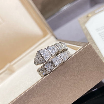 [Vicky]SERPENTI RING SILVER DIAMOND PAVED