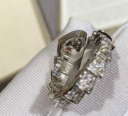 [Vicky]SERPENTI GROSSER RING SILBER MIT DIAMANTEN