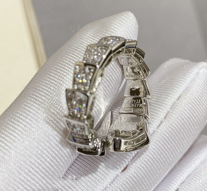 [Vicky]SERPENTI GROSSER RING SILBER MIT DIAMANTEN
