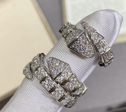[Vicky]SERPENTI GROSSER RING SILBER MIT DIAMANTEN