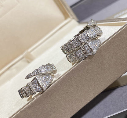 [Vicky]SERPENTI GROSSER RING SILBER MIT DIAMANTEN