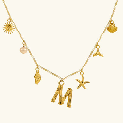 [Royal Vicky]Avaria Ocean Initial Necklace