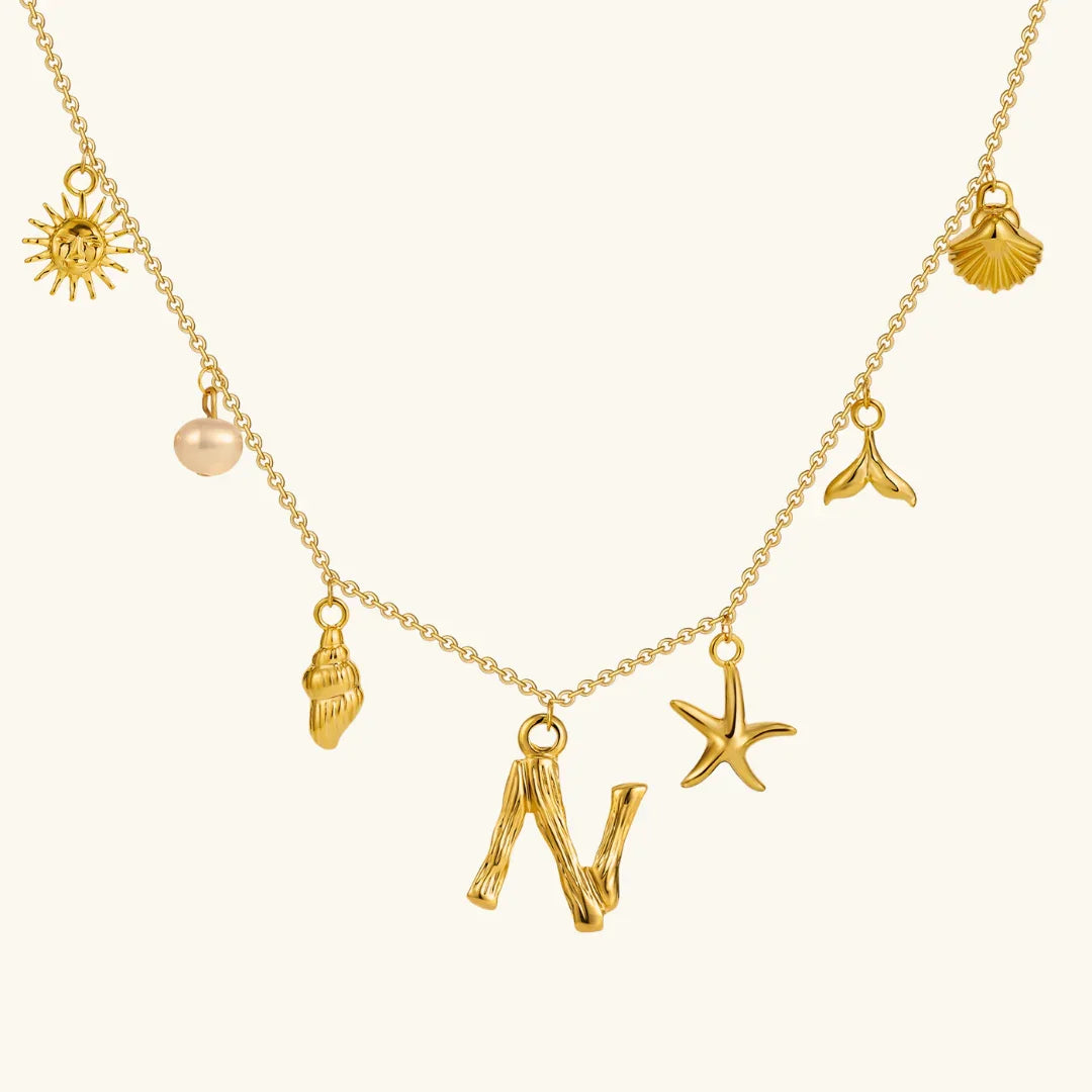 [Royal Vicky]Avaria Ocean Initial Necklace