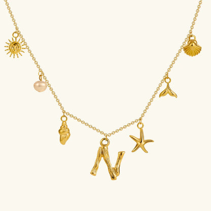 [Royal Vicky]Avaria Ocean Initial Necklace