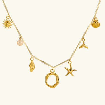 [Royal Vicky]Avaria Ocean Initial Necklace