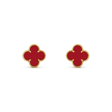 [Royal&Vicky]CLOVER MINI 9.5MM CARNELIAN EARRINGS
