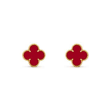 [Royal&Vicky]CLOVER MEDIUM 1 MOTIFS CARNELIAN  EARRINGS