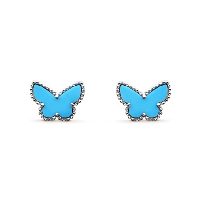 [Vicky]BUTTERFLY TURQUOISE EARRINGS SILVER