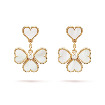 [Royal&Vicky]CLOVER SWEET WHITE MOP EARRINGS