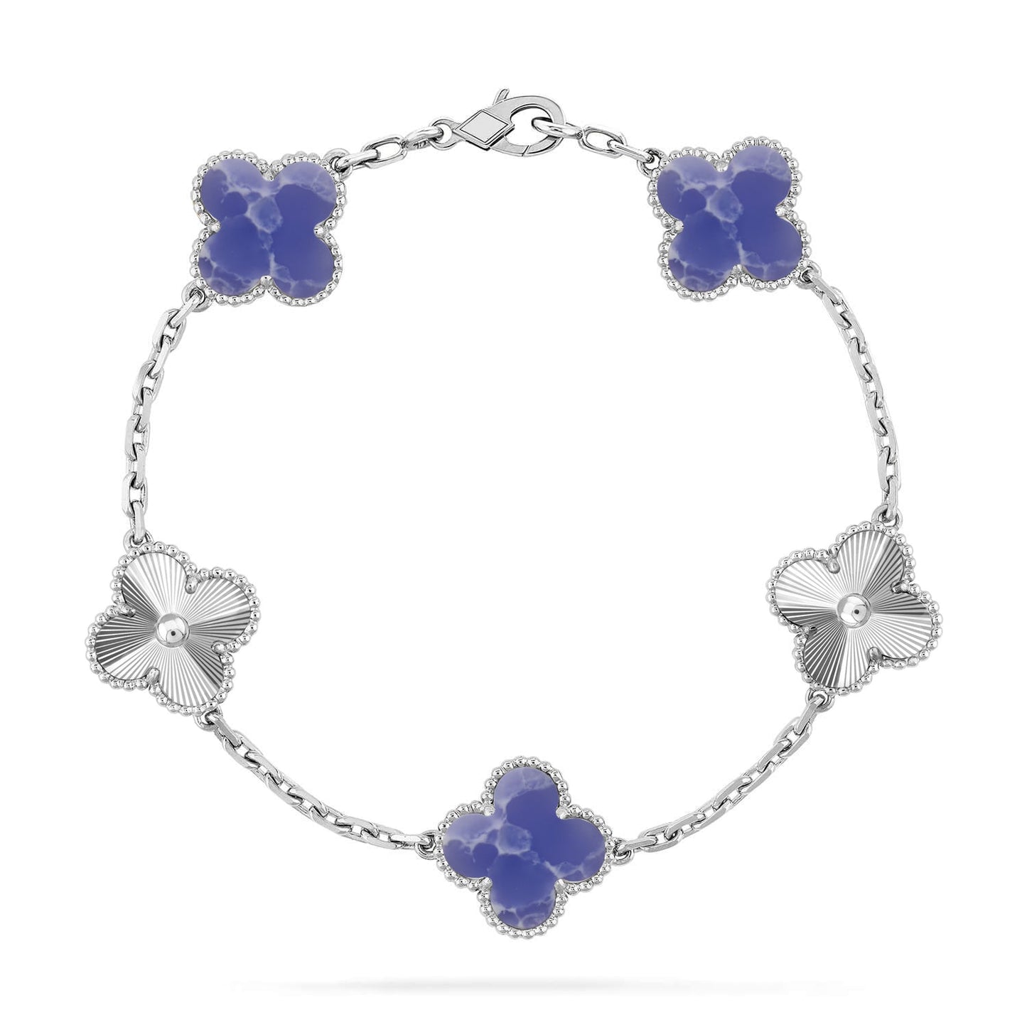 [Vicky]CLOVER 5 MOTIF BLUE VEINS BRACELET COLLECTION