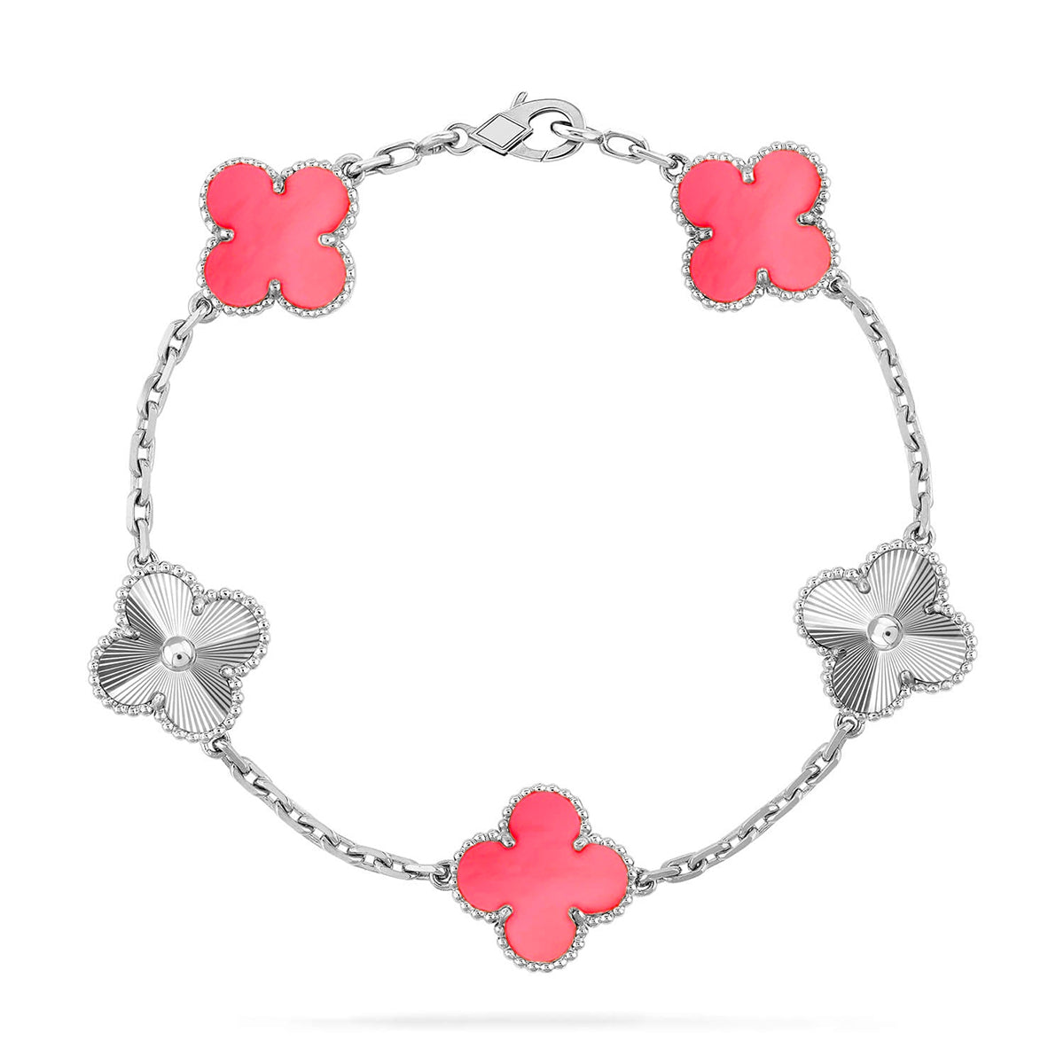 [Vicky] CLOVER 5 MOTIFS  PINK MOP BRACELET COLLECTION
