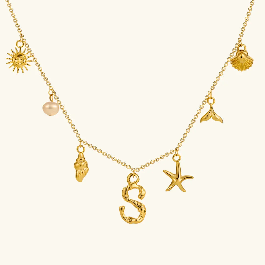 [Royal Vicky]Avaria Ocean Initial Necklace