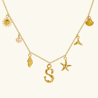 [Royal Vicky]Avaria Ocean Initial Necklace