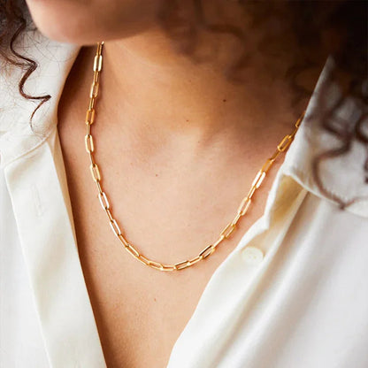 [Royal Vicky]Amber Gold Chain Necklace