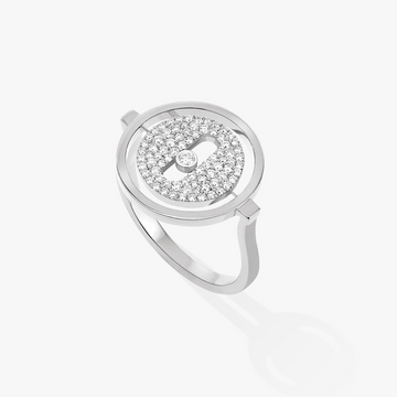 [Royal&Vicky]Lucky Move Paved Silver Diamond Ring